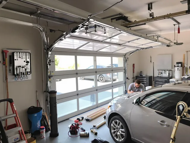 Garage door noise reduction service by Bell Garage Door Repair in Bell