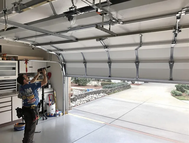 Garage door track repair service by Bell Garage Door Repair in Bell